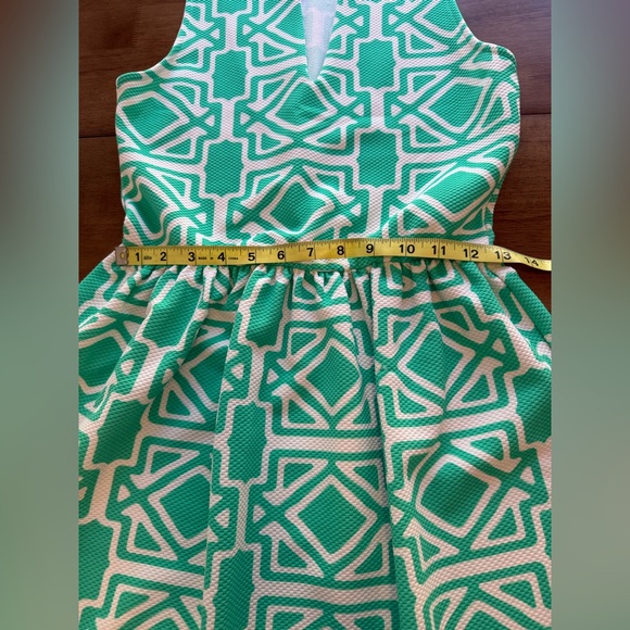 Francesca‘s Buttons Green Geometric Women’s Dress size Medium EUC - Picture 8 of 8